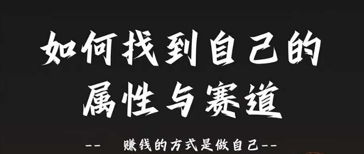 赛道和属性2.0：如何找到自己的属性与赛道，赚钱的方式是做自己-泱泱学习社