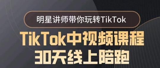 TikTok中视频课程30天线上陪跑，明星讲师带你玩转TikTok-泱泱学习社