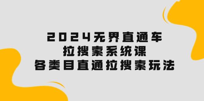 2024无界直通车·拉搜索系统课：各类目直通车 拉搜索玩法！-泱泱学习社