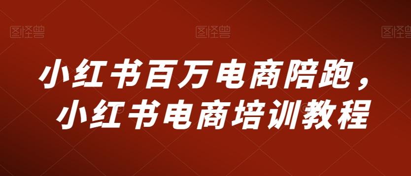 小红书百万电商陪跑，小红书电商培训教程-泱泱学习社