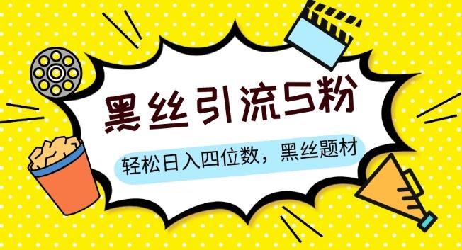 S粉变现，轻松日入四位数，黑丝题材+情感话术【揭秘】-泱泱学习社