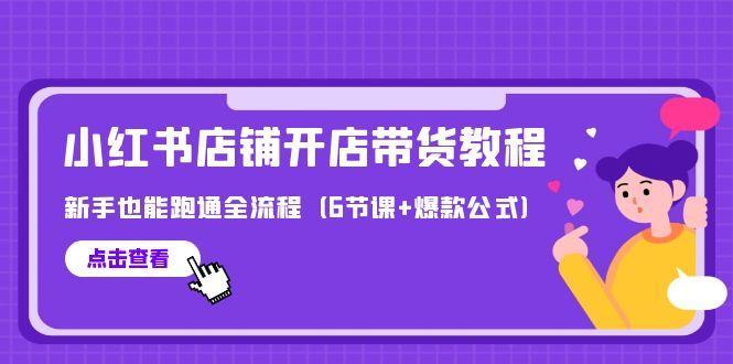 (9883期)最新小红书店铺开店带货教程，新手也能跑通全流程(6节课+爆款公式)-泱泱学习社