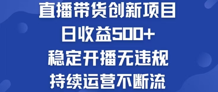 淘宝无人直播带货创新项目，日收益500，轻松实现被动收入-泱泱学习社