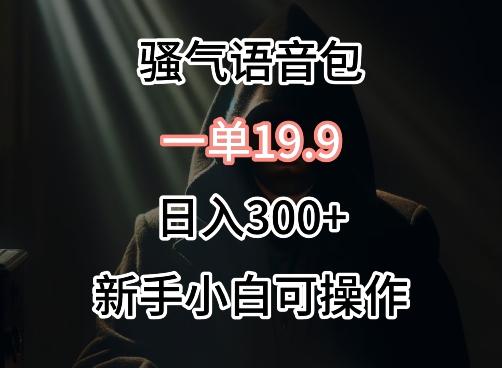 0成本卖骚气语音包，一单19.9.日入300+【揭秘】-泱泱学习社
