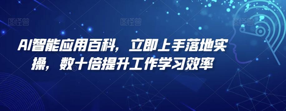 AI智能应用百科，​立即上手落地实操，数十倍提升工作学习效率-泱泱学习社