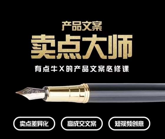 产品文案【卖点大师】高转化电商，有点牛X的产品文案必修课-泱泱学习社