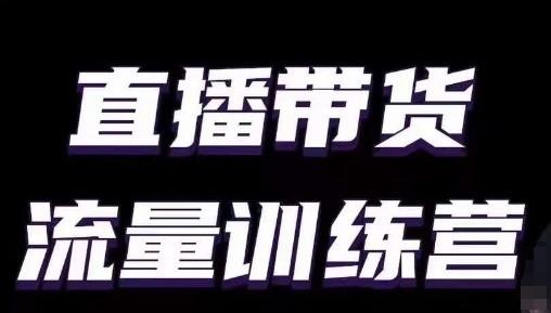 直播带货流量训练营，小白主播必学直播课-泱泱学习社