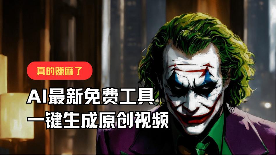 最新免费AI工具，一键生成原创视频，佛系搬运，轻松月入10000+！-泱泱学习社
