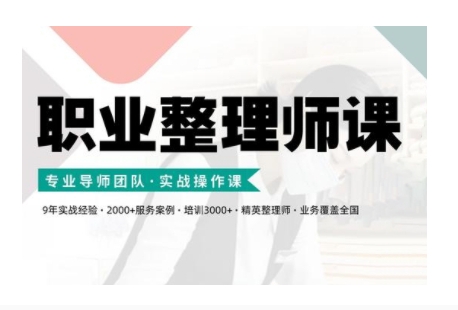 职业整理师培训(新版)，实战操作课-泱泱学习社