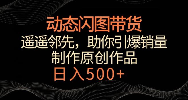 动态闪图带货，遥遥领先，冷门玩法，助你轻松引爆销量，日赚500+【揭秘】-泱泱学习社