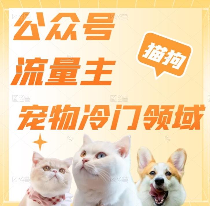 公众号流量主，萌宠冷门领域，单日收益2000+，简单暴力掘金，矩阵操作，无限放大收益！-泱泱学习社