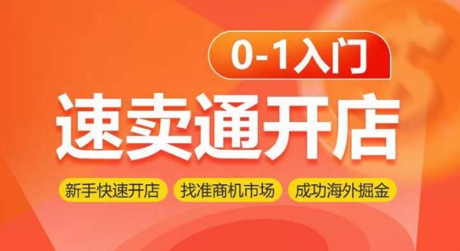 速卖通开店0-1入门，新手快速开店 找准商机市场 成功海外掘金-泱泱学习社