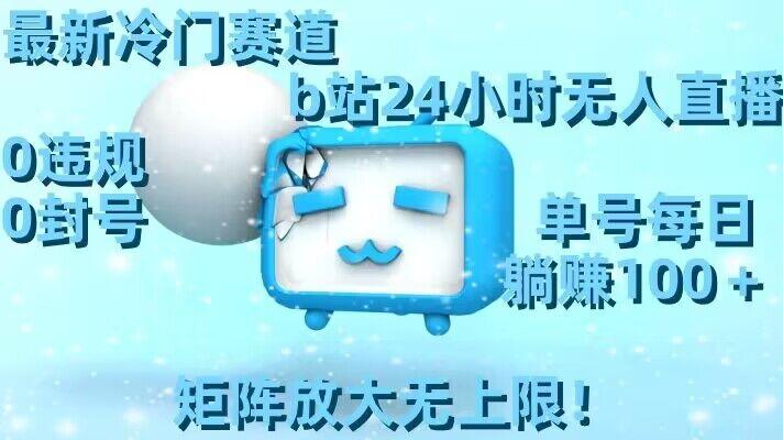最新冷门赛道，b站24小时无人直播，0违规0封号，单号每日躺赚100＋，矩阵放大无上限【揭秘】-泱泱学习社