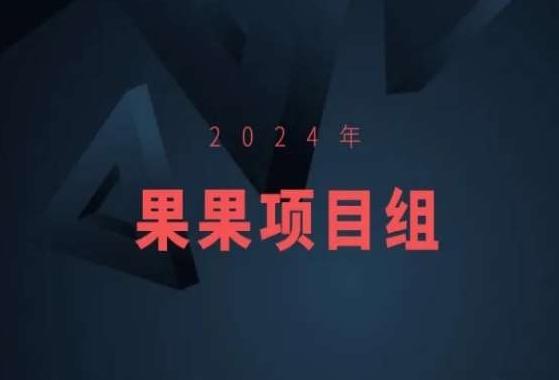 2024年果果项目组项目合集-果果最新项目-泱泱学习社