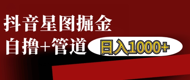 抖音星图掘金自撸，可以管道也可以自营，日入1k【揭秘】-泱泱学习社