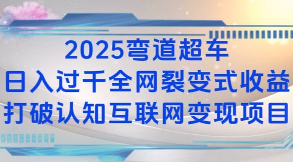 2025弯道超车日入过K全网裂变式收益打破认知互联网变现项目【揭秘】-泱泱学习社