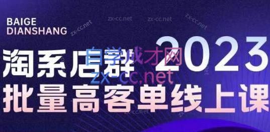 白戈电商·23年淘系批量高客单+24年全域电商矩阵-泱泱学习社