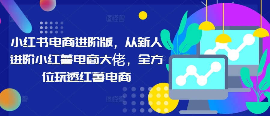 小红书电商进阶版，从新人进阶小红薯电商大佬，全方位玩透红薯电商-泱泱学习社