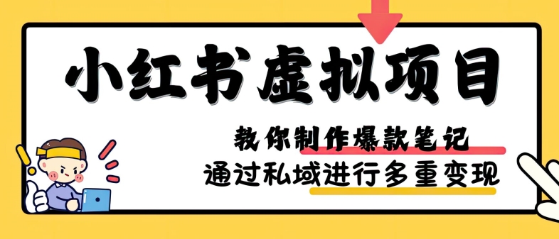 小红书虚拟项目实战，爆款笔记制作，矩阵放大玩法分享-泱泱学习社