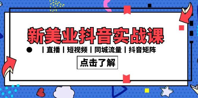 新美业抖音实战课丨直播丨短视频丨同城流量丨抖音矩阵(30节课)-泱泱学习社
