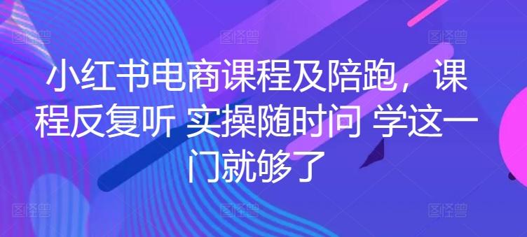 小红书电商课程及陪跑，课程反复听 实操随时问 学这一门就够了-泱泱学习社