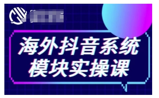 海外抖音Tiktok系统模块实操课，TK短视频带货，TK直播带货，TK小店端实操等-泱泱学习社