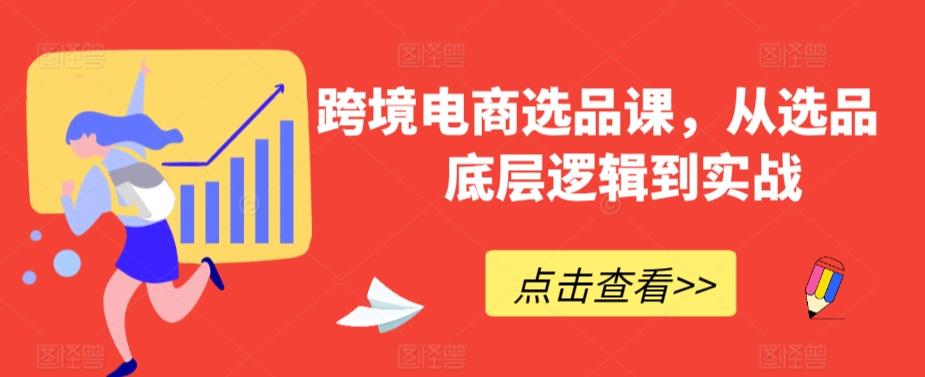 跨境电商选品课，从选品到底层逻辑到实战-泱泱学习社