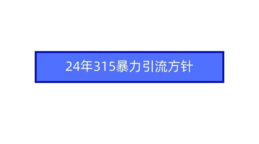 2024年自媒体爆款视频制作，快速涨粉暴力引流方针！-泱泱学习社