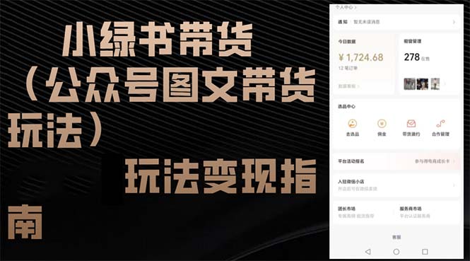 小绿书带货(公众号图文带货玩法-泱泱学习社