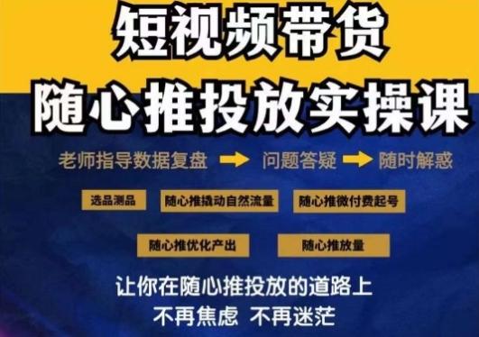 2024好物分享随心推投放实操课，随心推撬动自然流量/微付费起号/优化产出-泱泱学习社