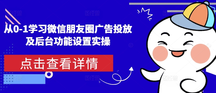 从0-1学习微信朋友圈广告投放及后台功能设置实操-泱泱学习社