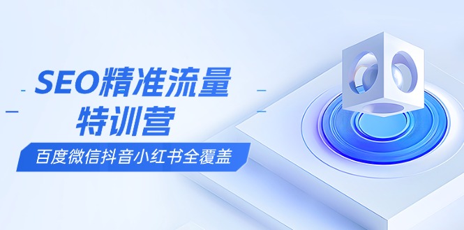 SEO精准流量特训营，百度微信抖音小红书全覆盖，带你搞懂搜索优化核心技巧-泱泱学习社