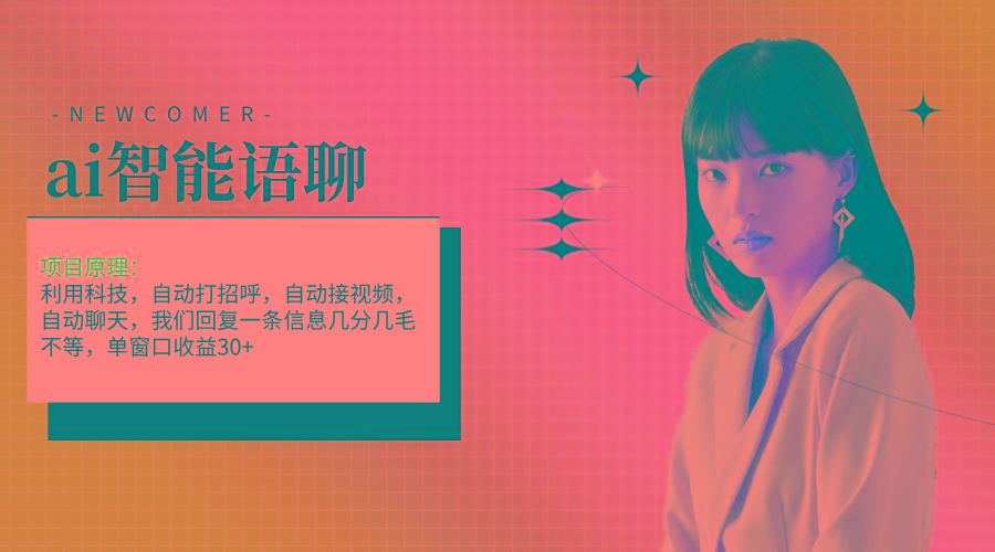 ai智能语聊，单窗口30+单机500+，无脑干！！！-泱泱学习社