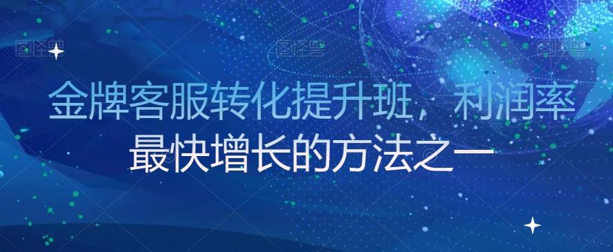 金牌客服转化提升班，利润率最快增长的方法之一-泱泱学习社