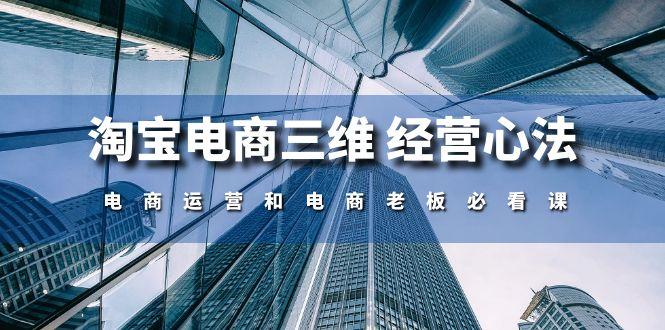 淘宝电商三维 经营心法：电商运营和电商老板必看课(59节课-泱泱学习社