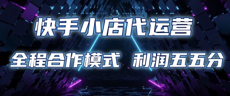 快手小店代运营 限时托管计划 合作模式 利润五五分成【揭秘】-泱泱学习社