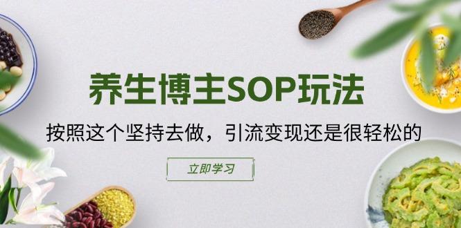 养生博主SOP玩法，按照这个坚持去做，引流变现还是很轻松的-泱泱学习社