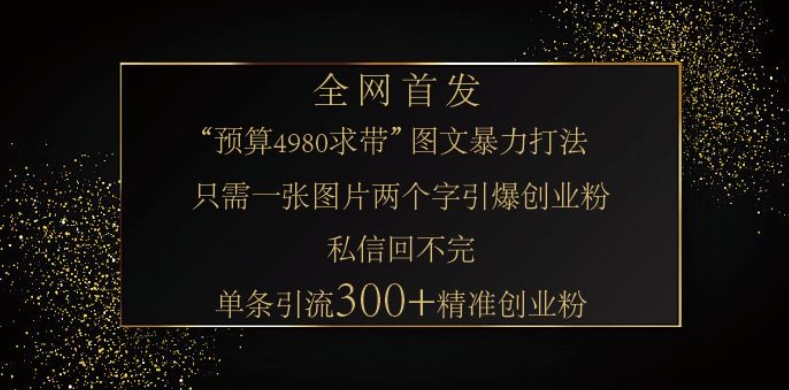 小红书神奇图片引流法，只需一张图，就能单条笔记凭借此方法，轻松引流 300 + 精准创业粉-泱泱学习社