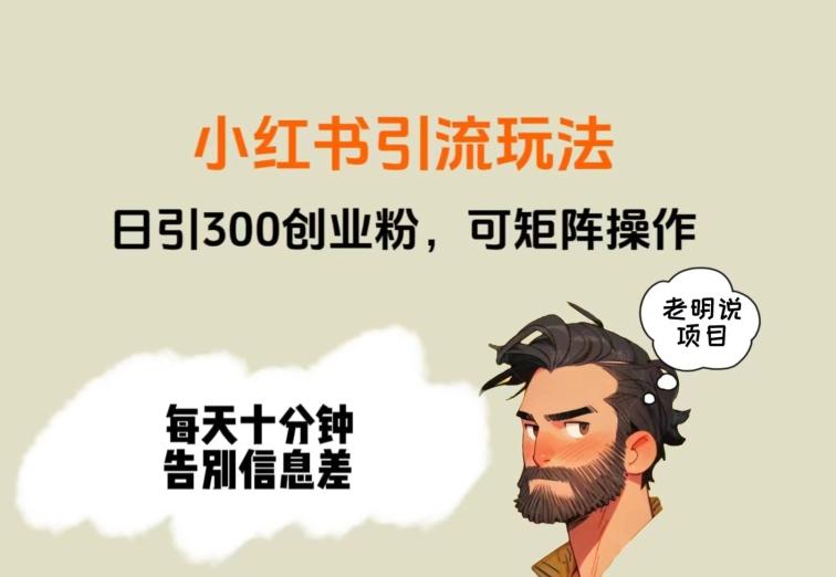靠小红书视频日印300粉，两分钟一个视频轻松矩阵-泱泱学习社