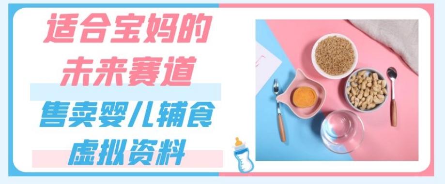 适合宝妈的未来赛道，售卖婴儿辅食虚拟资料，一份9.9-69.9元闭眼赚钱-泱泱学习社