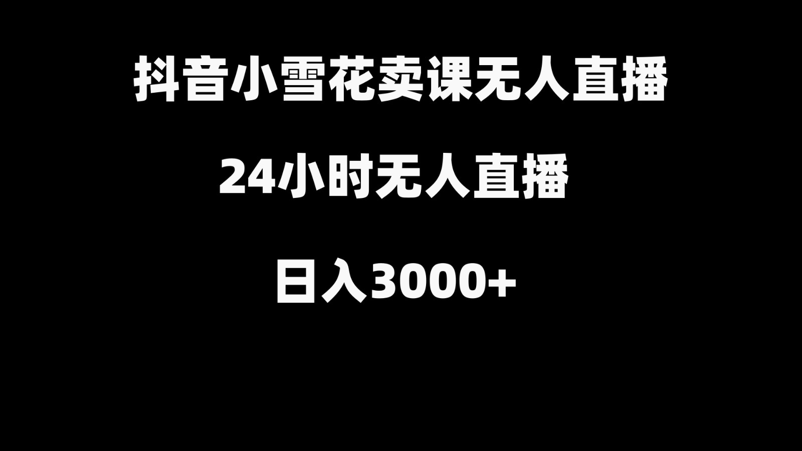 抖音小雪花卖缝补收纳教学视频课程，无人直播日入3000+-泱泱学习社