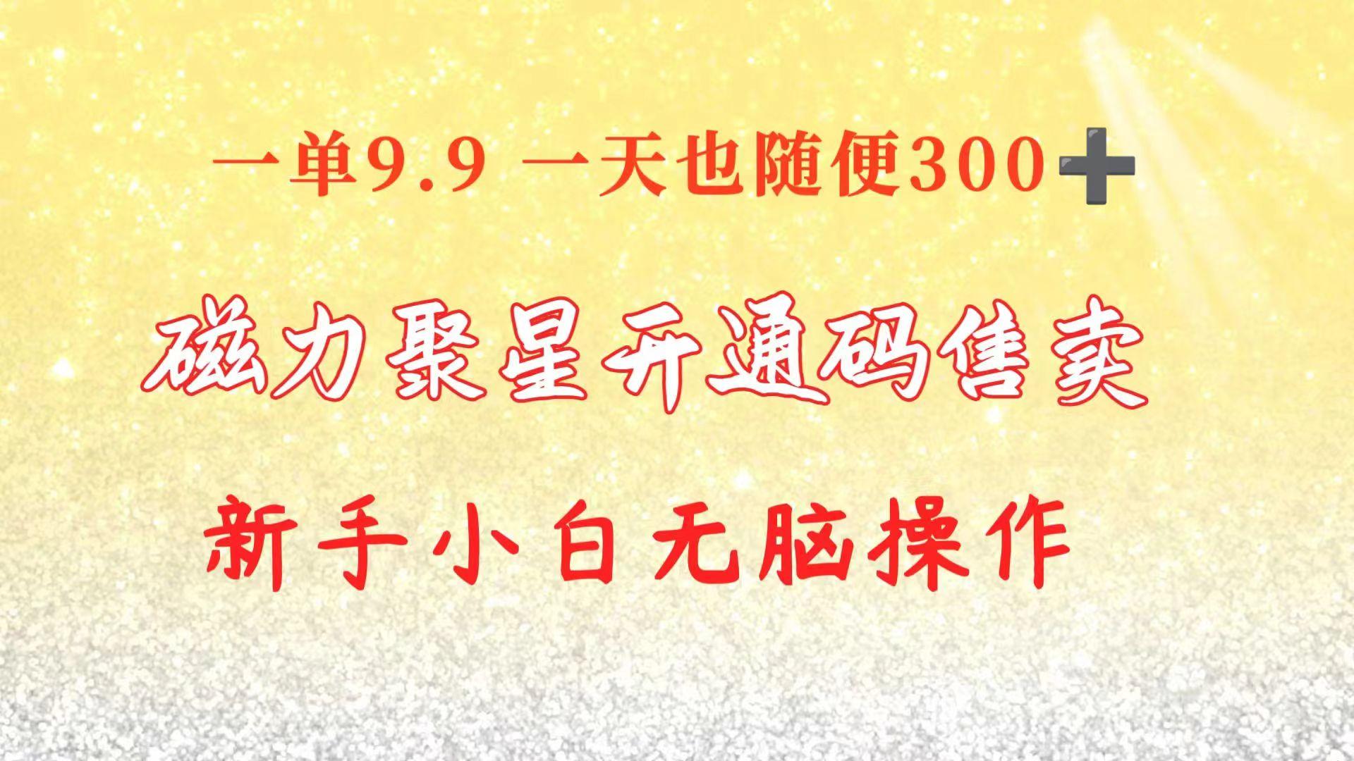 快手磁力聚星码信息差 售卖  一单卖9.9  一天也轻松300+ 新手小白无脑操作-泱泱学习社