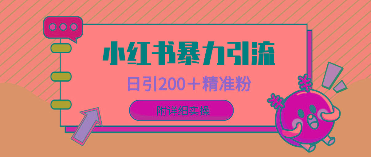 (9582期)小红书暴力引流大法，日引200＋精准粉，一键触达上万人，附详细实操-泱泱学习社
