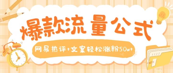 爆款流量公式，网易热评+文案轻松涨粉50w+【揭秘】-泱泱学习社
