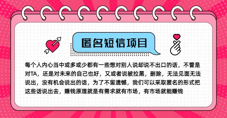 冷门小众赚钱项目，匿名短信，玩转信息差，月入五位数【揭秘】-泱泱学习社