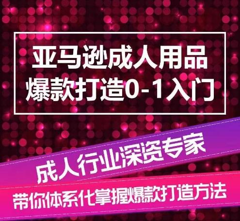 亚马逊成人用品爆款打造0-1入门，系统化讲解亚马逊成人用品爆款打造的流程-泱泱学习社