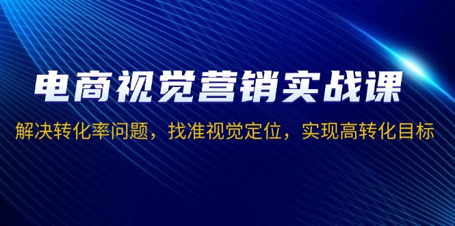 电商视觉营销实战课，解决转化率问题，找准视觉定位，实现高转化目标-泱泱学习社