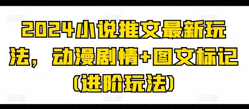 2024小说推文最新玩法，动漫剧情+图文标记(进阶玩法)-泱泱学习社