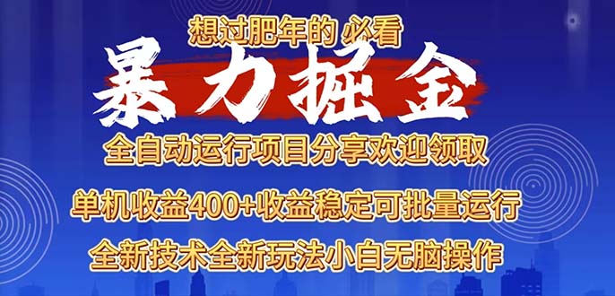 2025暴力掘金项目，想过肥年必看！-泱泱学习社