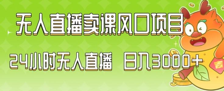 2024最新玩法无人直播卖课风口项目，全天无人直播，小白轻松上手【揭秘】-泱泱学习社